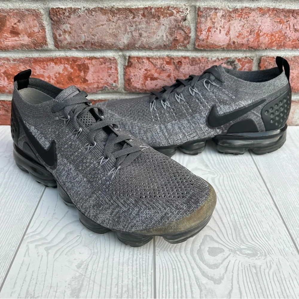 Nike Air VaporMax 2.0 Flyknit Wolf Gray Running Shoes Sneakers Men’s Size 9.5